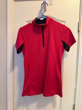 Horze hot pink riding top size 4